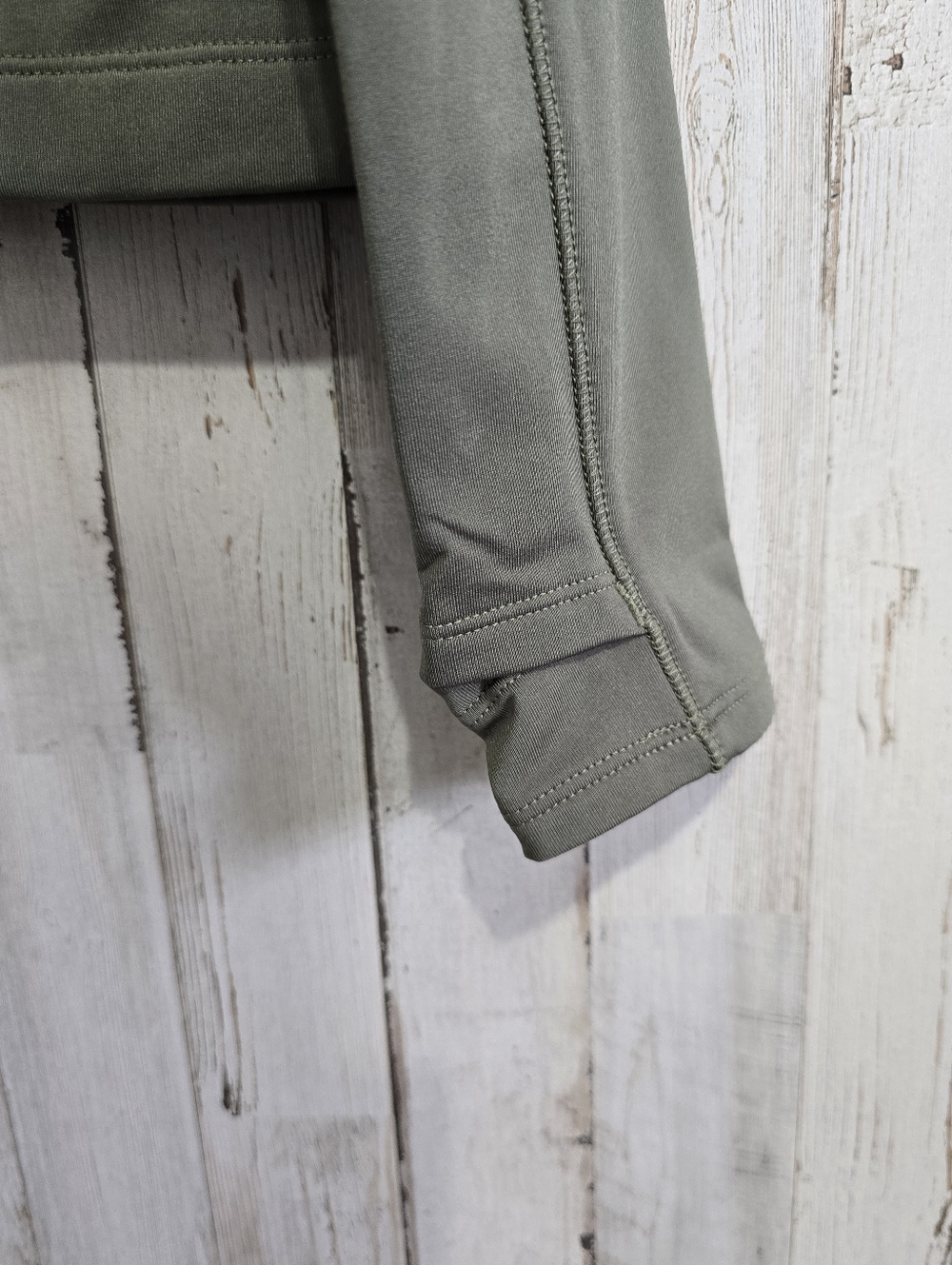 Calia Cold Weather Olive Green Balaclava Hoodie Running Pullover Size Medium - Picture 3 of 8